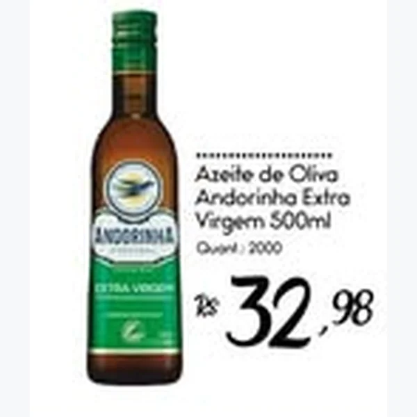 Recorte do encarte de Azeite de Oliva Extra Virgem Andorinha 500 ml