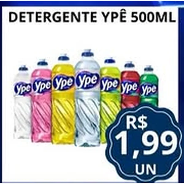 Recorte do encarte de Detergente Ypê 500 ml