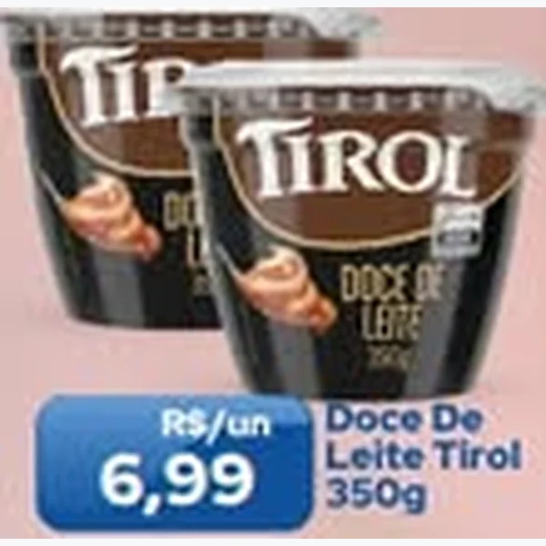 Recorte do encarte de Doce de Leite Tirol 350 g