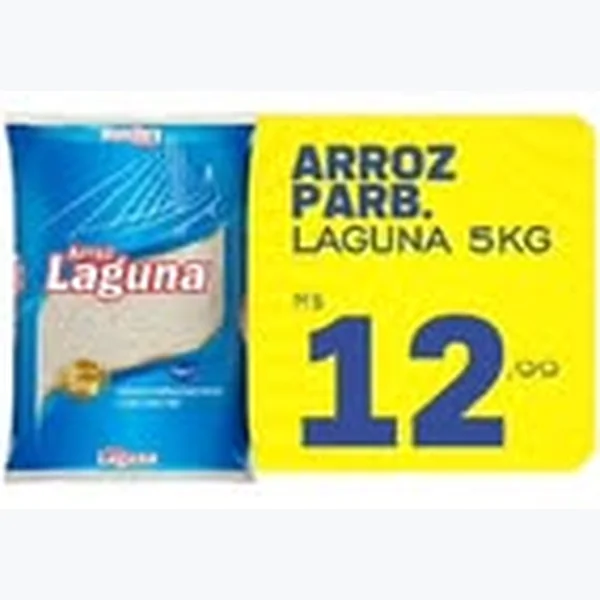 Recorte do encarte de Arroz Parboilizado Laguna 5 kg