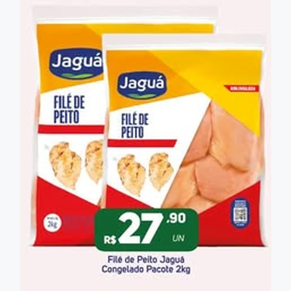 Recorte do encarte de Filé de Peito Congelado Jaguá 2 kg