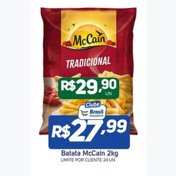 Recorte do encarte de Batata Tradicional McCain 2 kg