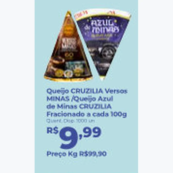 Recorte do encarte de Queijo Versos Minas / Queijo Azul de Minas CRUZÍLIA