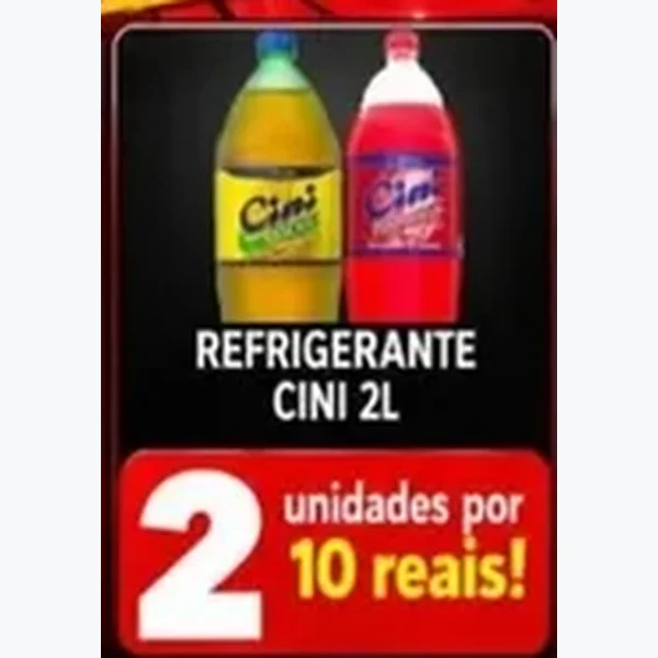 Recorte do encarte de Refrigerante Cini 2 L