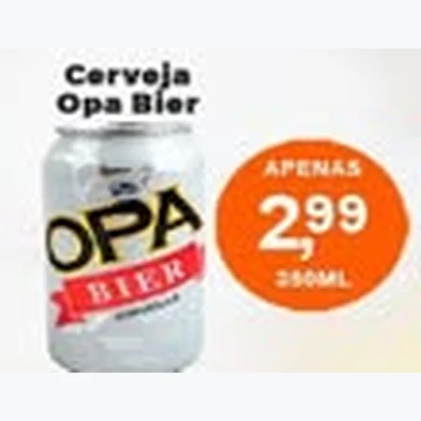 Recorte do encarte de Cerveja Opa Bier 350 ml