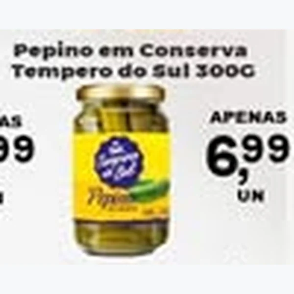 Recorte do encarte de Pepino em Conserva Tempero do Sul 300 g