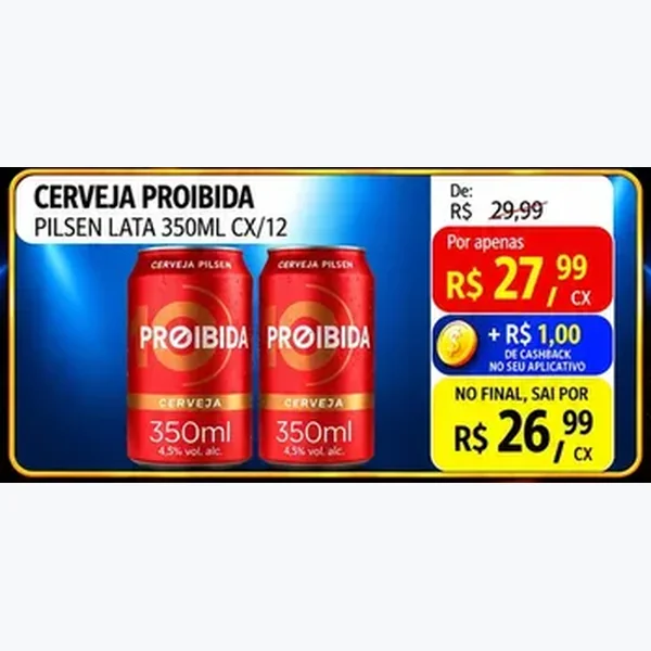 Cerveja Pilsen Proibida 12 un × 350 ml