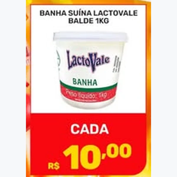 Recorte do encarte de Banha Lactovale 1 kg