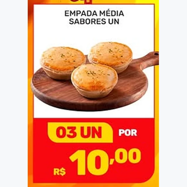 Recorte do encarte de Empada Média Sabores