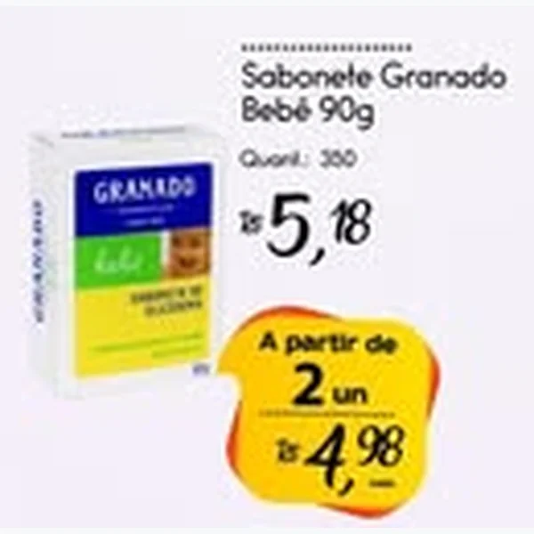 Recorte do encarte de Sabonete Granado 90 g