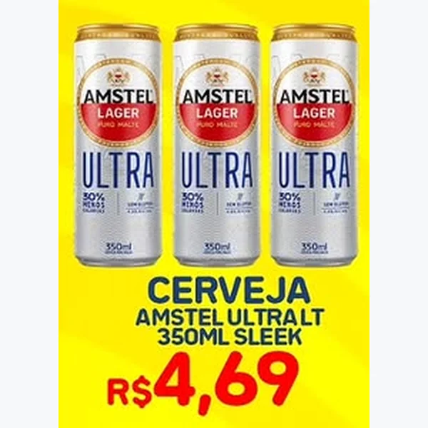 Recorte do encarte de Cerveja Ultra Amstel 350 ml
