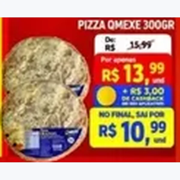 Recorte do encarte de Pizza Q-mexe 300 g