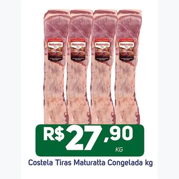 Recorte do encarte de Costela Tiras Congelada Maturatta