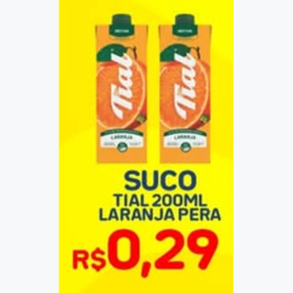 Recorte do encarte de Suco Laranja Pera Tial 200 ml