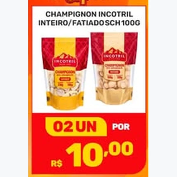 Recorte do encarte de Champignon Fatiado Incotril 100 g