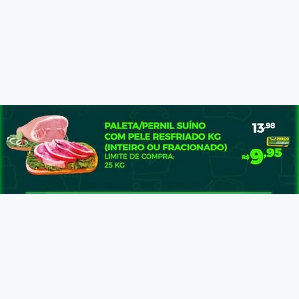 Recorte do encarte de Paleta Suína com Pele Resfriada