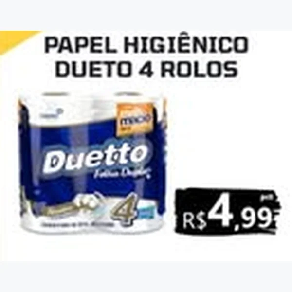 Recorte do encarte de Papel Higiênico Folha Dupla Duetto 4 un
