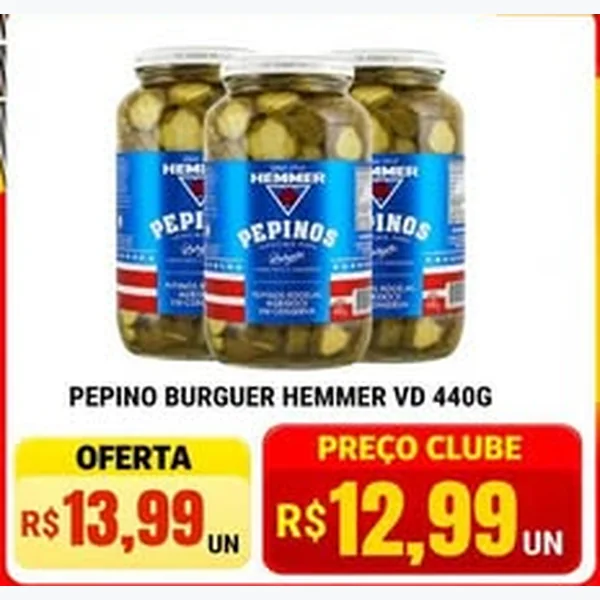 Recorte do encarte de Pepino Burguer Hemmer 440 g