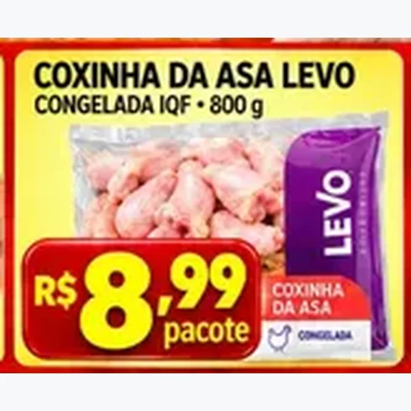 Coxinha da Asa Congelada Iqf Levo 800 g