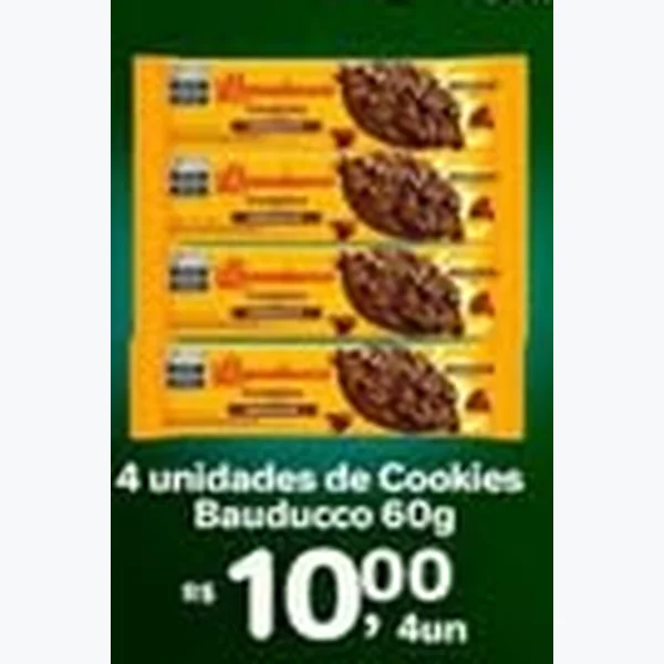 Recorte do encarte de Cookies Bauducco 60 g