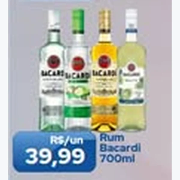Recorte do encarte de Rum Bacardi 700 ml