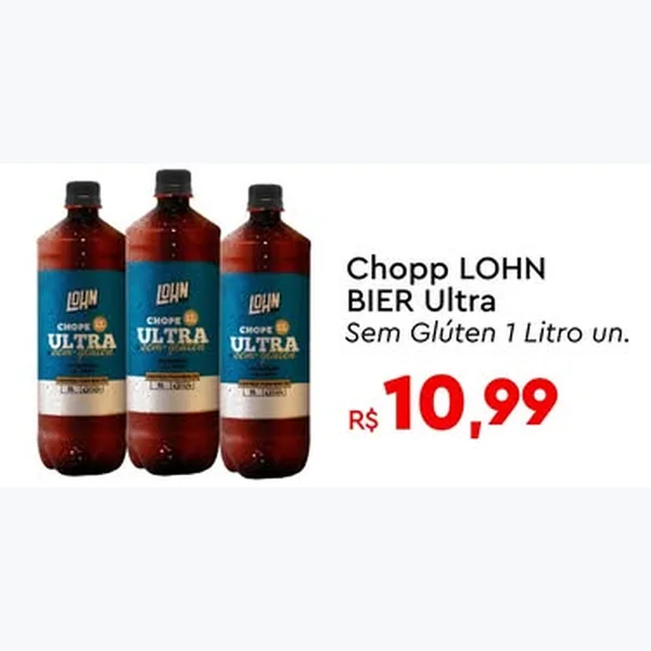 Recorte do encarte de Chopp Bier Ultra sem Glúten LOHN 1 L