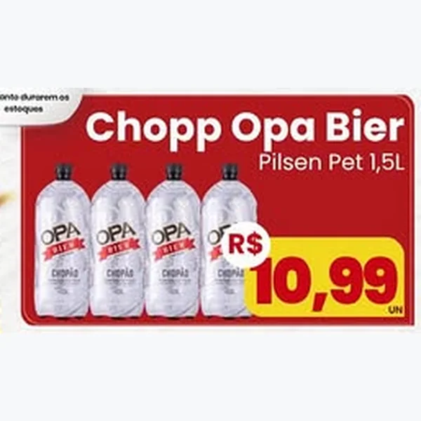 Recorte do encarte de Chopp Pilsen Opa Bier 1,5 L