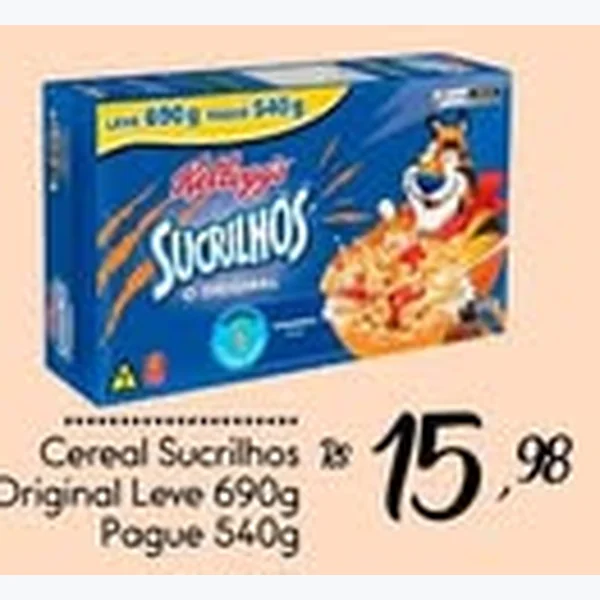 Recorte do encarte de Cereal Sucrilhos Original Kellogg's 690 g