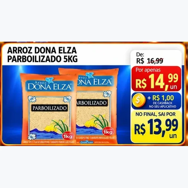 Arroz Parboilizado Dona Elza 5 kg