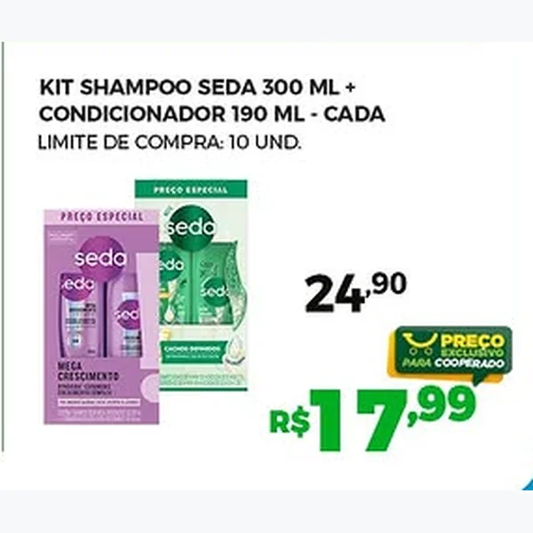Recorte do encarte de Shampoo Seda 300 ml