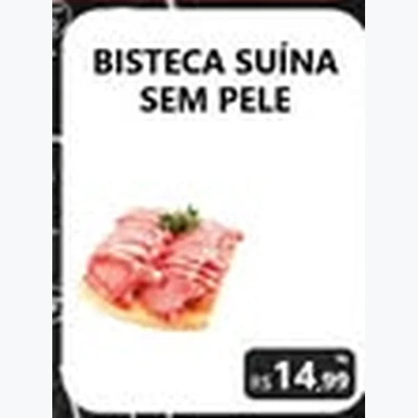 Recorte do encarte de Bisteca Suína sem Pele