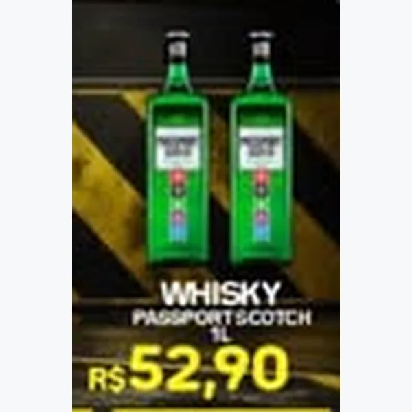 Recorte do encarte de Whisky Passport Scotch 1 L