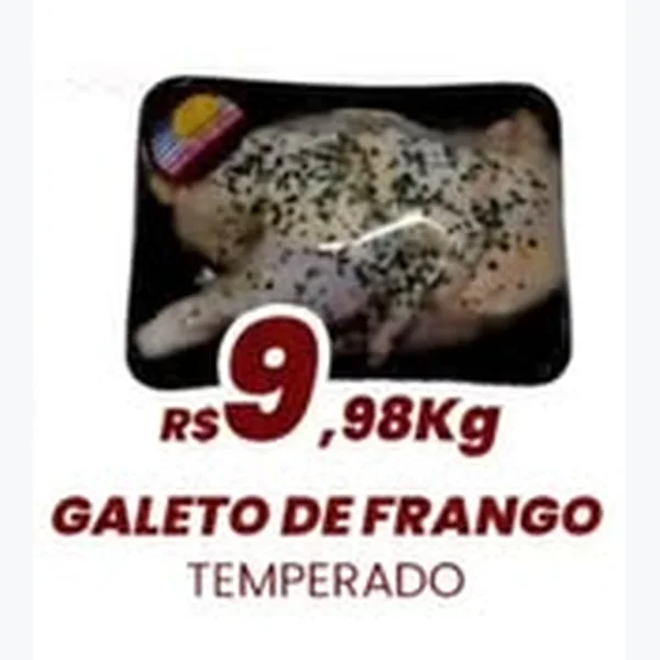 Recorte do encarte de Galeto de Frango Temperado