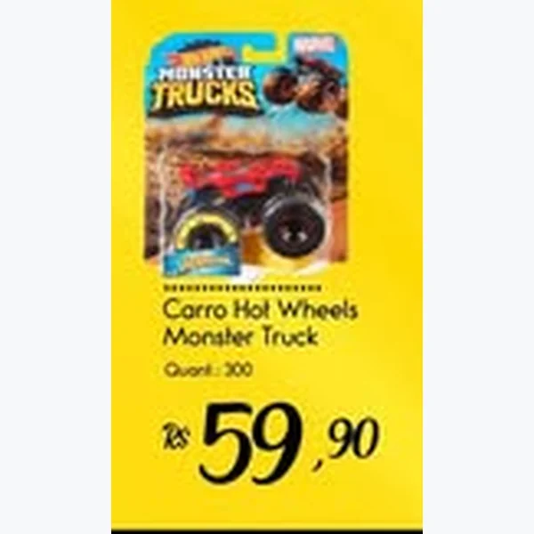 Recorte do encarte de Carro Monster Truck Hot Wheels