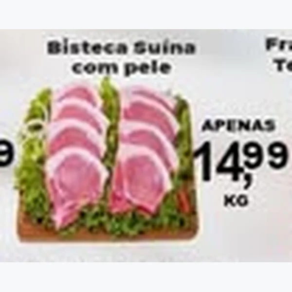 Recorte do encarte de Bisteca Suína com Pele