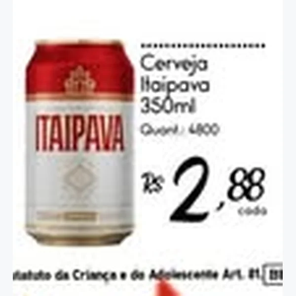 Recorte do encarte de Cerveja Itaipava 350 ml