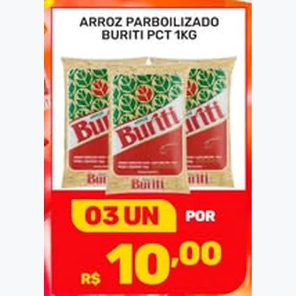 Recorte do encarte de Arroz Parboilizado Buriti