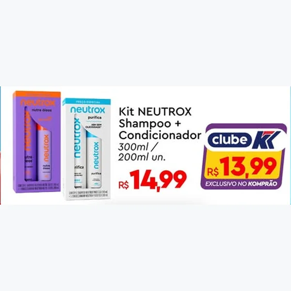 Recorte do encarte de Kit Shampoo + Condicionador NEUTROX 300 ml