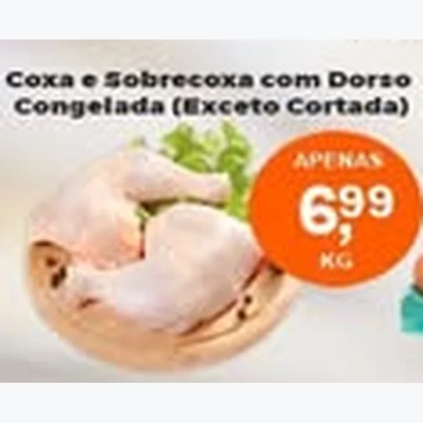 Recorte do encarte de Coxa e Sobrecoxa com Dorso Congelada