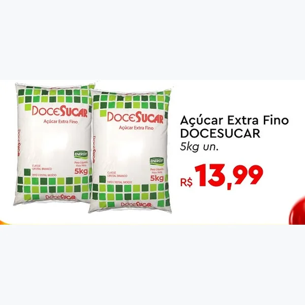 Açúcar Extra Fino DOCESUCAR 5 kg