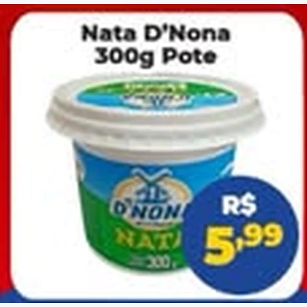 Recorte do encarte de Nata D'Nona 300 g