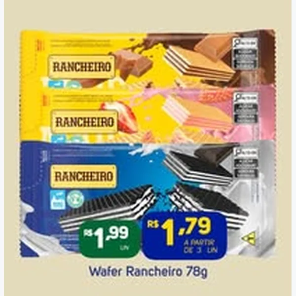 Recorte do encarte de Wafer Rancheiro 78 g