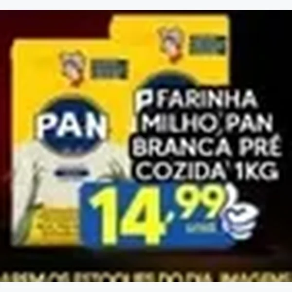 Recorte do encarte de Farinha de Milho Pré Cozida 1 kg