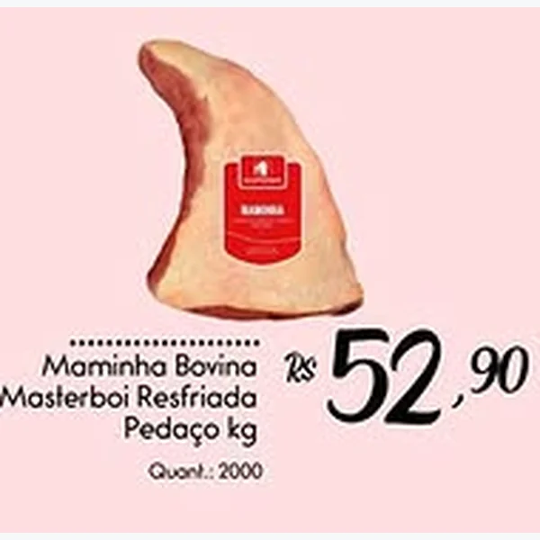 Recorte do encarte de Maminha Bovina Resfriada Masterboi