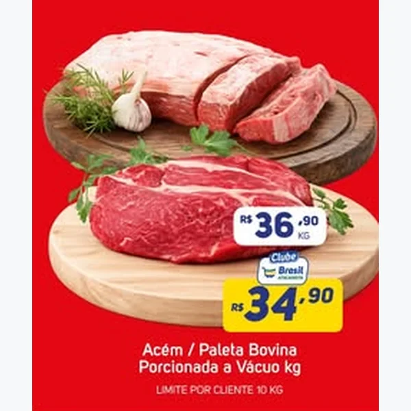 Recorte do encarte de Paleta Bovina Porcionada a Vácuo