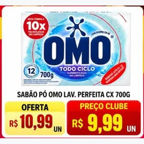 Recorte do encarte de Sabão em Pó Todo Ciclo Omo 700 g