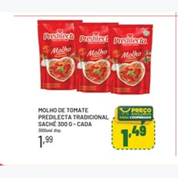 Molho de Tomate Tradicional Predilecta 300 g