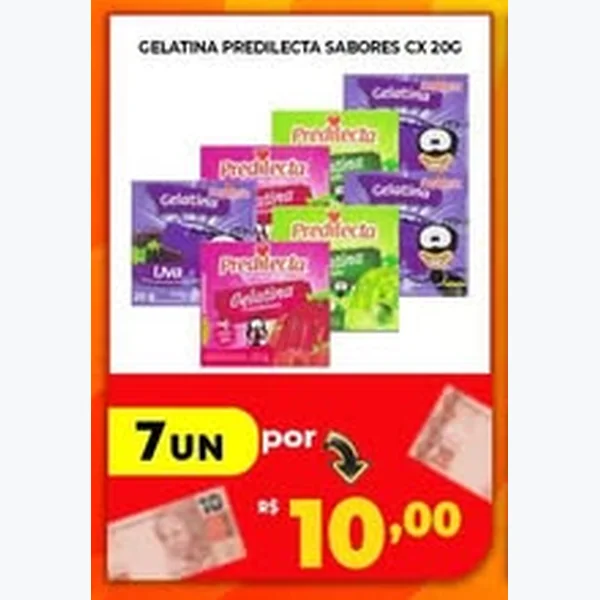 Recorte do encarte de Gelatina Predilecta 20 g