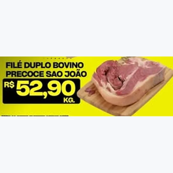 Recorte do encarte de Filé Duplo Bovino Sao João