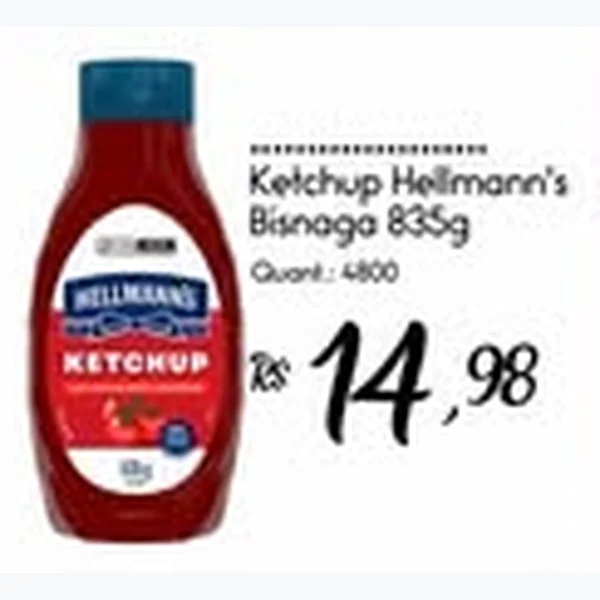 Recorte do encarte de Ketchup Hellmann's 835 g
